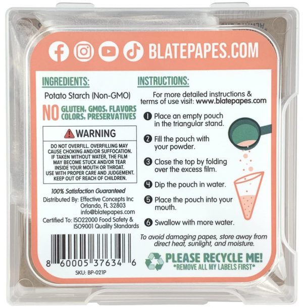 Blate Papes Edible Film Pouches (120 count)