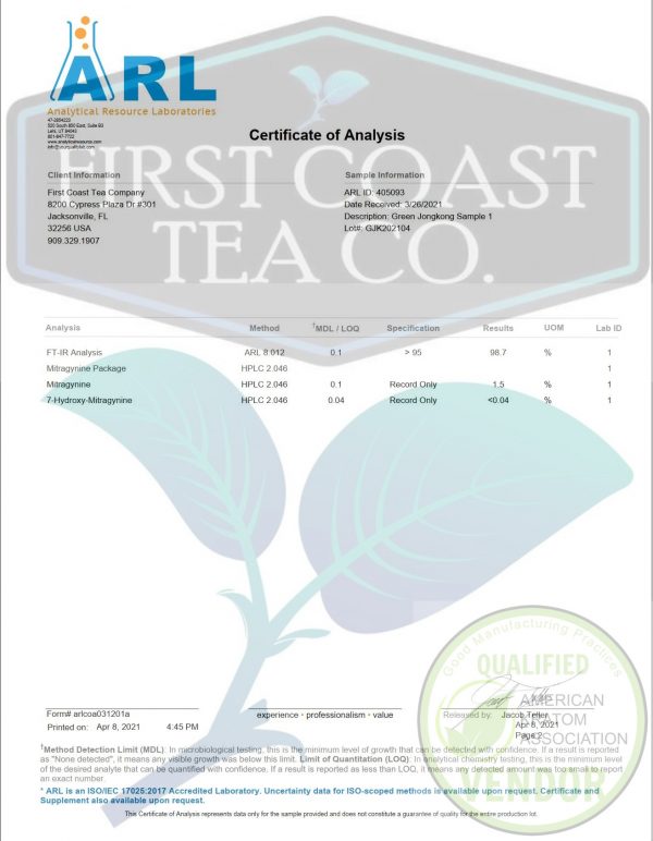 Green Jongkong Herbal Tea