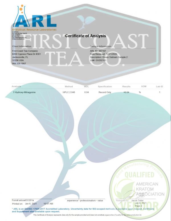 Green Vietnam Herbal Tea